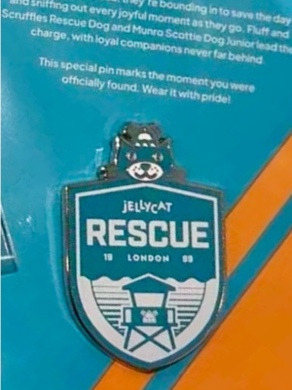 JUST RELEASED Jellycat x Goodwoof Rescue Dog Pin  30 pins given to the public!!!